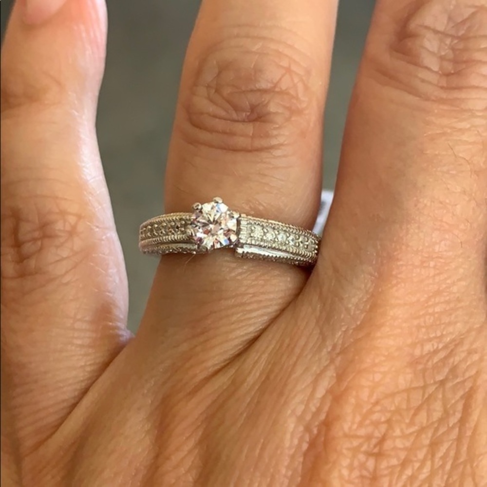 0.50 ct Round Pave Engagement Ring